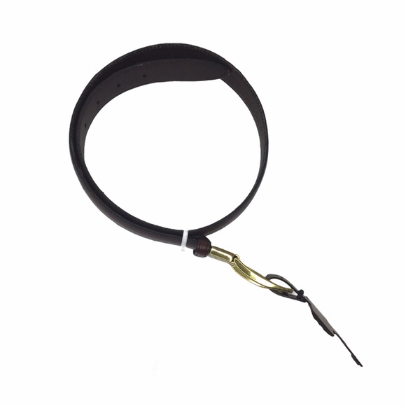 BURGUNDY genuine leather belt - Picture 2 of 7